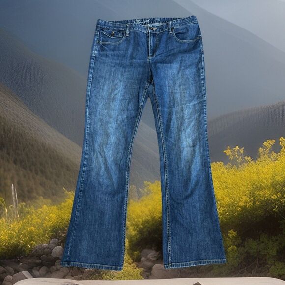 Tommy Hilfiger Hipster Boot Cut Low Rise DenimJeans Womens Sz 14R - Picture 1 of 6